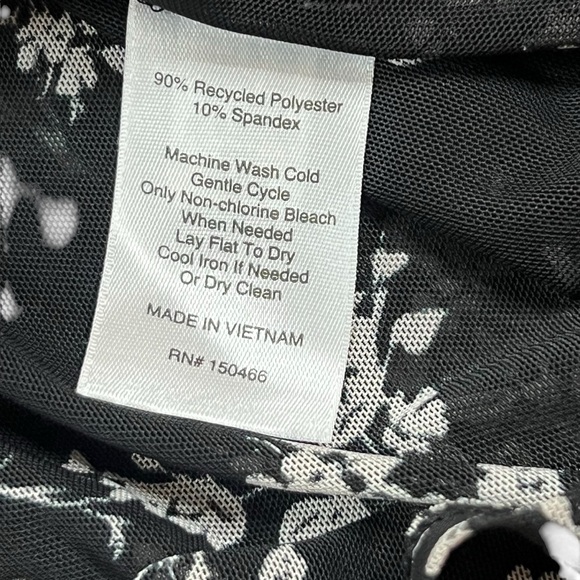 41 Hawthorn XS Black Tan Floral Faux Wrap Midi Dress NWT - Picture 7 of 8